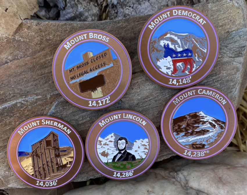 MOSQUITO RANGE COLORADO 14ERS MOUNTAIN SUMMIT COINS PACK