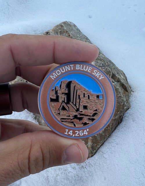 MOUNT BLUE SKY COLORADO 14ER 1.75" MOUNTAIN SUMMIT COIN